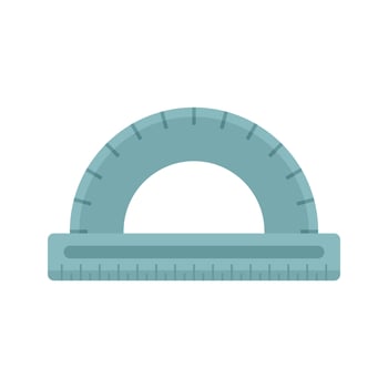 Protractor icon flat isolated vector