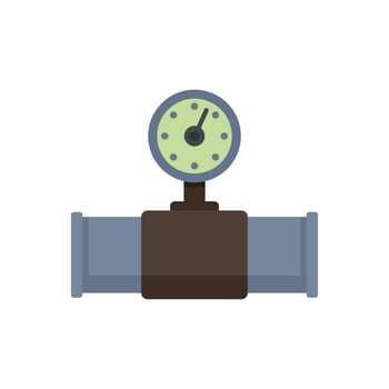 Counter water pipe icon flat isolated vector