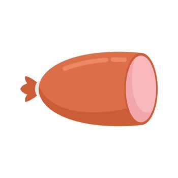 Milk sausage icon flat isolated vector