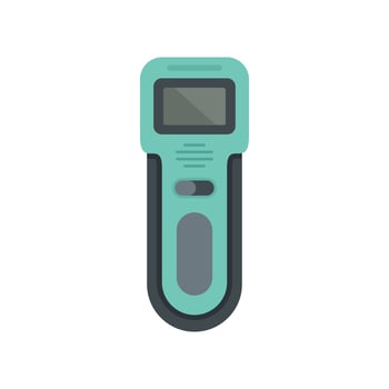 Body metal detector icon flat isolated vector
