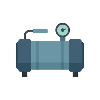 Tool air compressor icon flat isolated vector