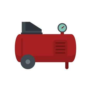 Cold air compressor icon flat isolated vector