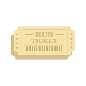 Payment bus ticket icon flat isolated vector