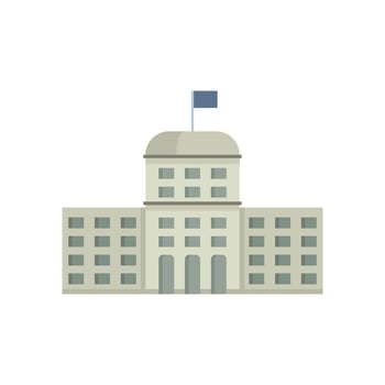 Flag parliament icon flat isolated vector