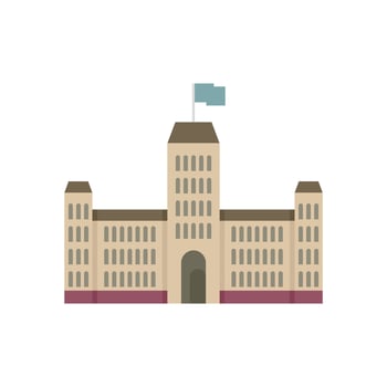 Parliament construction icon flat isolated vector