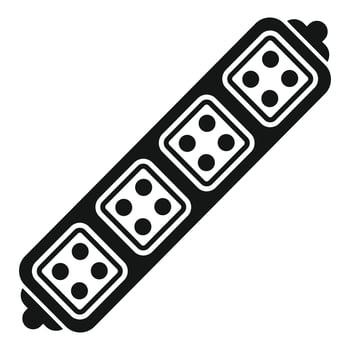 Neon led strip icon simple vector. Diode light vector