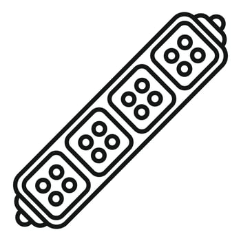 Panel led strip icon outline vector. Diode light vector