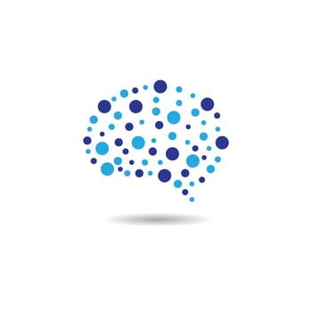 Brain symbol vector icon illustration