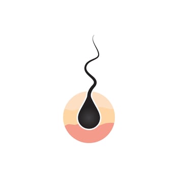Hair symbol vector icon illustration