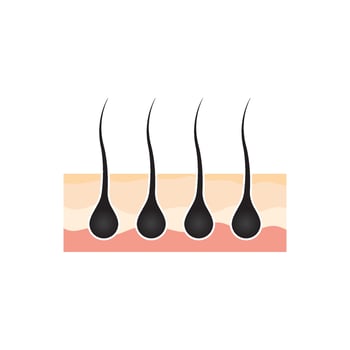 Hair symbol vector icon illustration