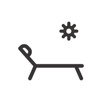 beauty and spa icon, beauty treatment, relaxation, hot spring. vector