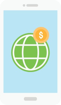 mobile banking internet vector
