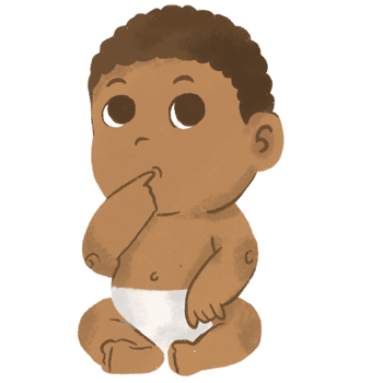 Thinking Baby Illustration png