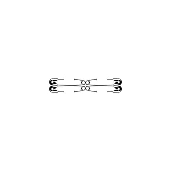 Safety Pin Silhouette Composition for Art Illustration, Logo, Website, Apps, Pictogram or Graphic Design Element. Vector Illustration
