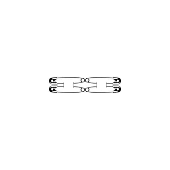 Safety Pin Silhouette Composition for Art Illustration, Logo, Website, Apps, Pictogram or Graphic Design Element. Vector Illustration