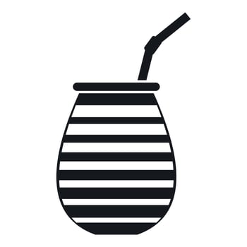 Tea cup used mate or terere in Argentina icon vector