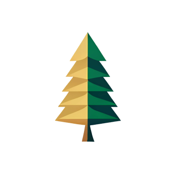Flat Christmas tree cartoon wallpaper. Modern flat design in winter. Minimalist winter wallpapers png