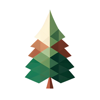 Flat Christmas tree cartoon wallpaper. Modern flat design in winter. Minimalist winter wallpapers png