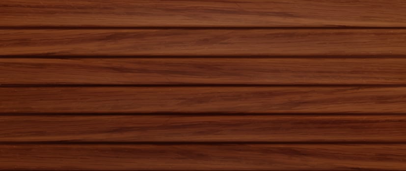 Wooden background, texture of brown wood planks vector