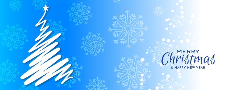 Merry Christmas festival greeting elegant banner design vector