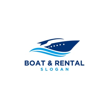 Boat Logo Design Template Vector Graphic Branding Element.