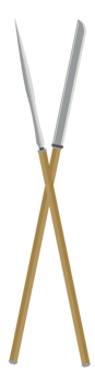 Cross Stick Spear War Lance Weapon Two Side Sharp png