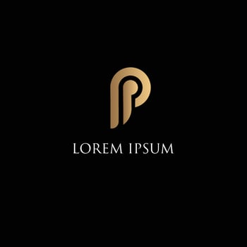 Modern Creative Letter P logo design vector