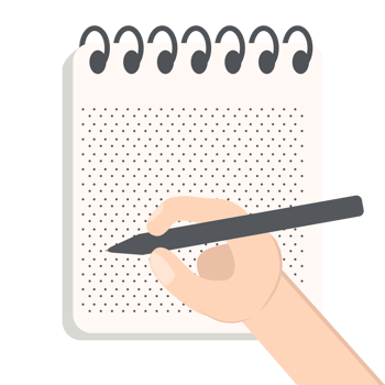 Hand Write In Blank Notebook Dotted Paper Texture Variation Collection Set png