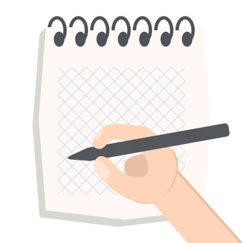 Hand Write In Blank Notebook Isometric Line Paper Texture Variation Collection Set png