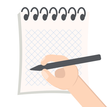 Hand Write In Blank Notebook Isometric Line Paper Texture Variation Collection Set png