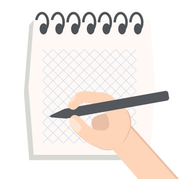 Hand Write In Blank Notebook Isometric Line Paper Texture Variation Collection Set png