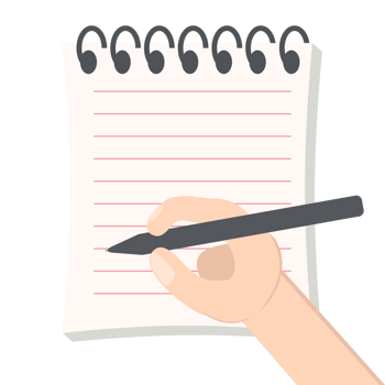 Hand Write In Blank Notebook Plain Paper Texture Variation Collection Set png