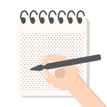 Hand Writing Blank Notebook Dotted Paper Texture Variation Collection Set png