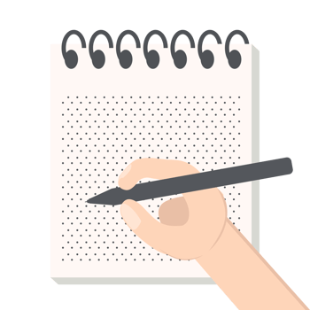 Hand Writing Blank Notebook Dotted Paper Texture Variation Collection Set png