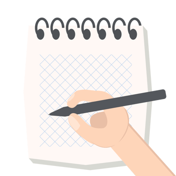 Hand Write In Blank Notebook Isometric Line Paper Texture Variation Collection Set png