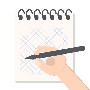 Hand Write In Blank Notebook Isometric Line Paper Texture Variation Collection Set png