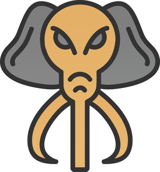 Mammoth Vector Icon Design