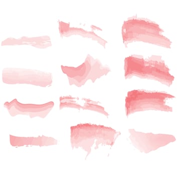 watercolor brush set background vector