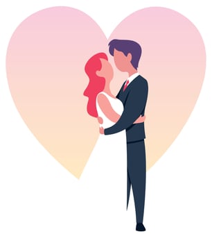 Groom and Bride vector