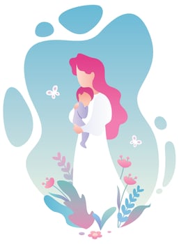 Mother and Baby vector