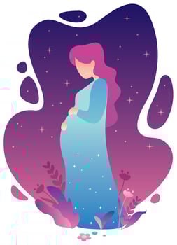 Pregnant Woman Concept vector