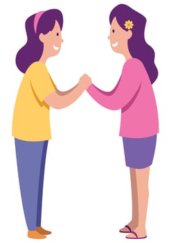 Sisters on White vector