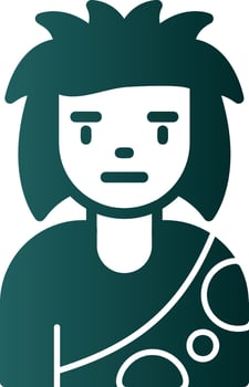 Caveman Vector Icon Design