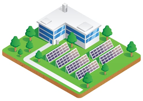 Solar Energy Plant vector