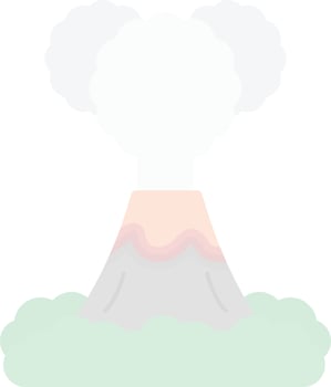 Volcano Vector Icon Design