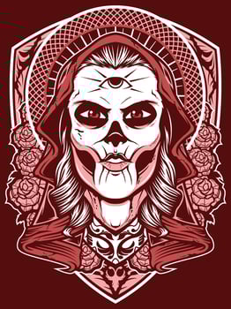 Woman with Third Eye vector