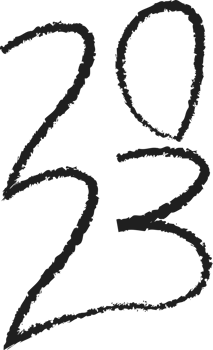 2023 Happy New Year Numeric. Grunge Brushstroke Text png