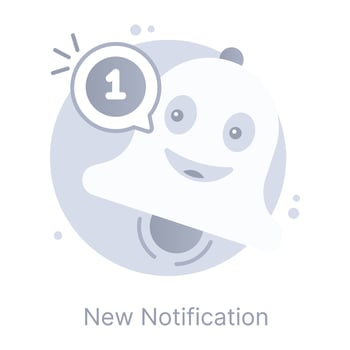 Creatively designed flat conceptual icon of new notification vector