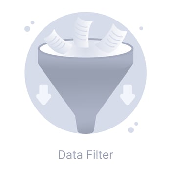 A well designed flat icon of data filter vector