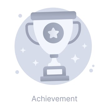 Creatively designed flat conceptual icon of achievement vector